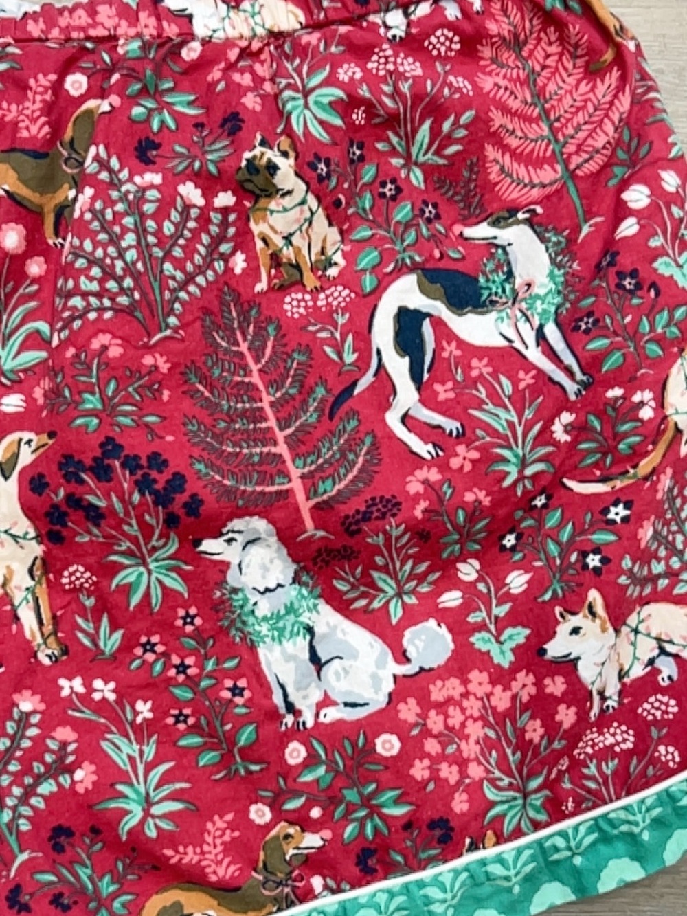 Printfresh Womens XL Red Green Dog Print Organic Cotton Pajama Sleep Shorts - Picture 9 of 13